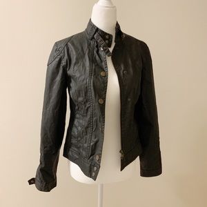 Banana republic faux leather moto jacket